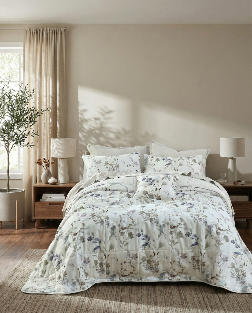 MM Linen Serrata Bedspread Set | Luxury Linen Cotton Bedding NZ image 0